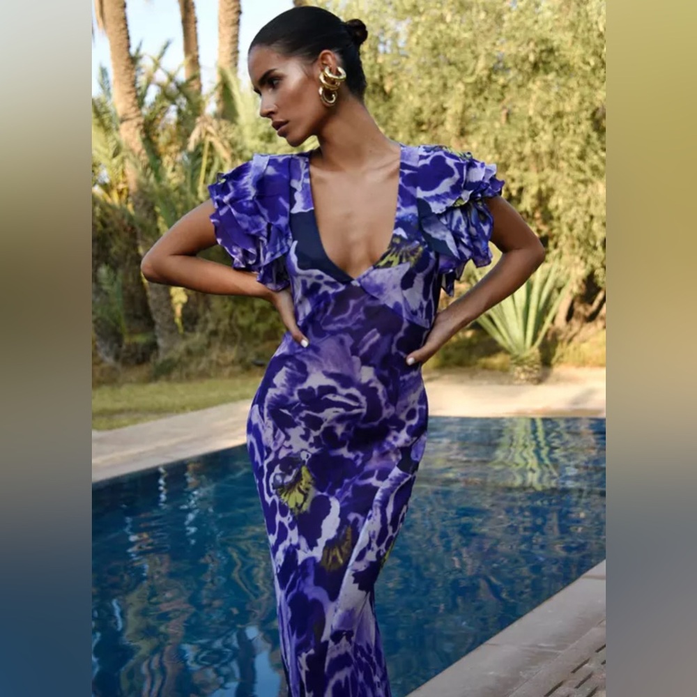 Rat & Boa Lucille Dress Purple Long Gown